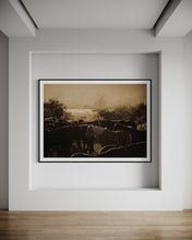Load image into Gallery viewer, Serene gallery setting with Horse Art - Limited Edition 'Horse's Flock 0225' displayed prominently, showcasing the beauty of livestock art in a sophisticated environment.