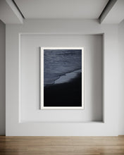 Load image into Gallery viewer, A sleek gallery wall displaying Limited Edition Beach Art Fine Art Prints dubbed 'Blue Waves' 1/25 by an award winning photographer, adding sophistication to the modern interior.