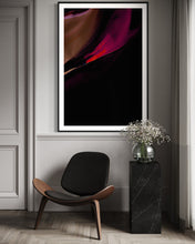 Load image into Gallery viewer, Sophisticated interior with 'Mingle IV' by Addison Jones Studio displayed, a captivating piece of modern red art for sale, emphasizing bold abstract colors.