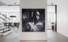 Load image into Gallery viewer, A contemporary representation of mixed media street art in an elegant setting, emphasizing the artwork's beauty and sophistication.