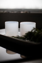 Load image into Gallery viewer, Hand Blown Artisan Glasses-Winter White Set of 6