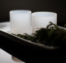 Load image into Gallery viewer, Hand Blown Artisan Glasses-Winter White Set of 2
