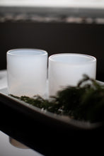 Load image into Gallery viewer, Hand Blown Artisan Glasses-Winter White Set of 6