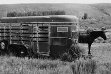 Load image into Gallery viewer, This black and white photograph titled "Rustic Roundup" was taken at a Rodeo in Grand Lake, Colorado. This is a limited edition, hand-signed piece with a certificate of authenticity.
E D I T I O N:
1/25