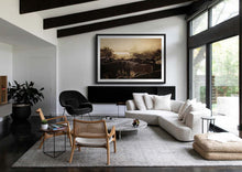 Load image into Gallery viewer, A stylish living room by interior designer joshua rice featuring Horse Art displayed prominently above a modern sofa, surrounded by elegant decor that enhances the artwork's presence in the space.