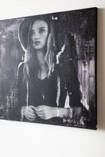 Load image into Gallery viewer, Captivating street art close-up showcasing artistic textures and emotional expressions in a monochromatic palette.