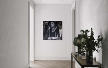Load image into Gallery viewer, A luxury setting featuring a street art portrait displayed elegantly on the wall, integrating art into a sophisticated space.A luxury setting featuring a street art portrait displayed elegantly on the wall, integrating art into a sophisticated space.