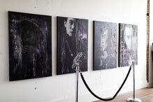 Load image into Gallery viewer, Artistic display of vibrant street art paintings showcasing various subjects, emphasizing their unique styles.