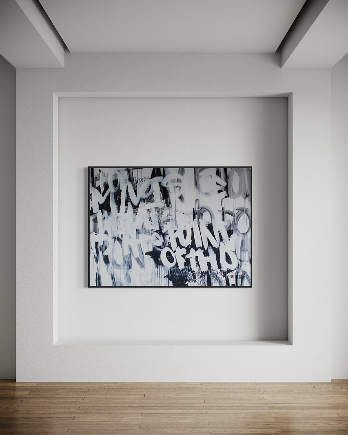 Modern Text Art: Graffiti Art 'With All I Have' by Addison Jones Studios