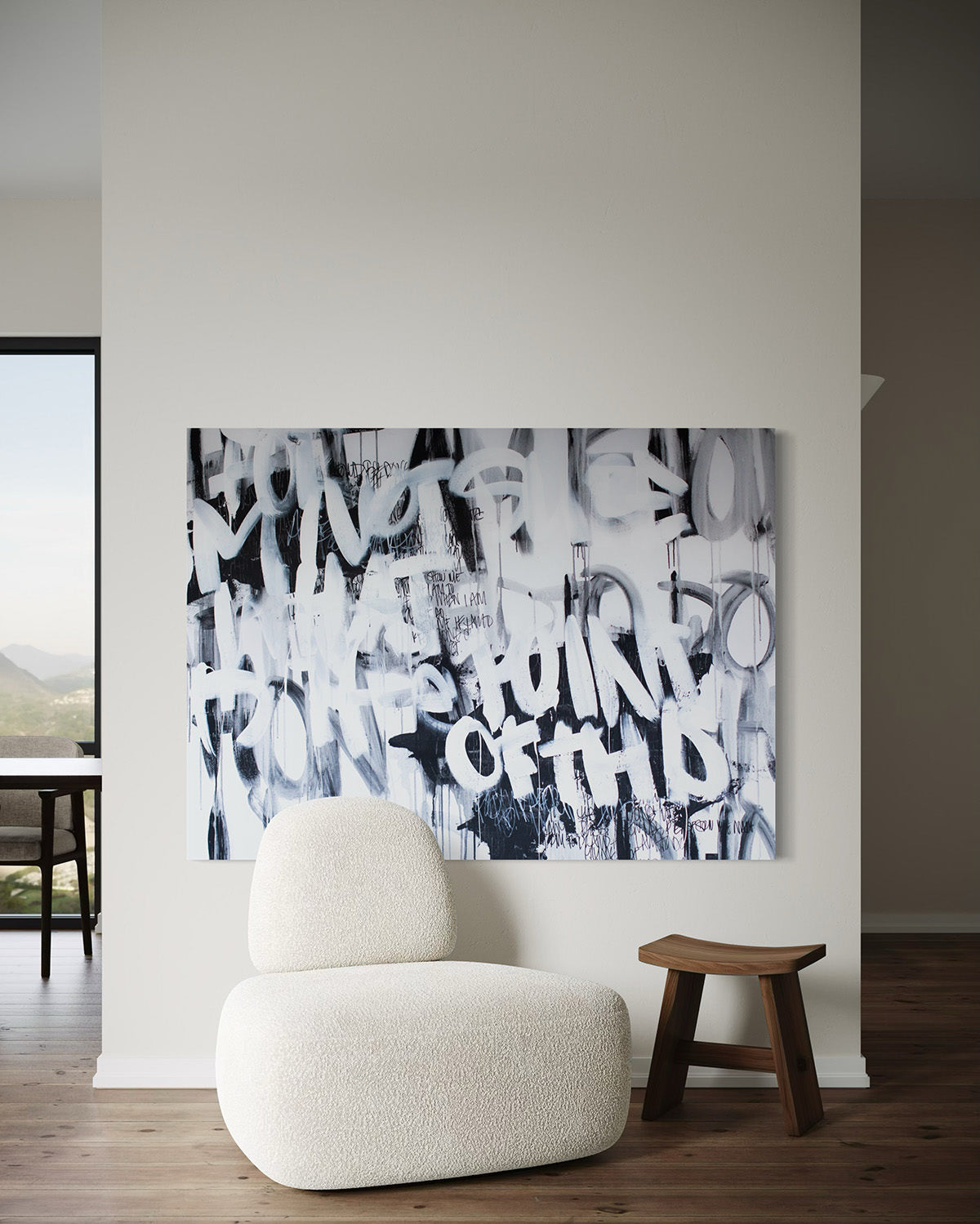 Modern Text Art: Graffiti Art 'With All I Have' by Addison Jones Studios