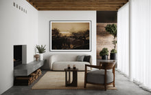 Load image into Gallery viewer, Cozy living space featuring Horse Art - Limited Edition &#39;Horse&#39;s Flock 0225&#39;, artfully framed to complement a modern interior design, creating a focal point that celebrates nature.
