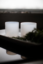 Load image into Gallery viewer, Hand Blown Artisan Glasses-Winter White Set of 2
