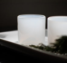 Load image into Gallery viewer, Hand Blown Artisan Glasses-Winter White Set of 4
