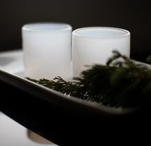 Load image into Gallery viewer, Hand Blown Artisan Glasses-Winter White Set of 2
