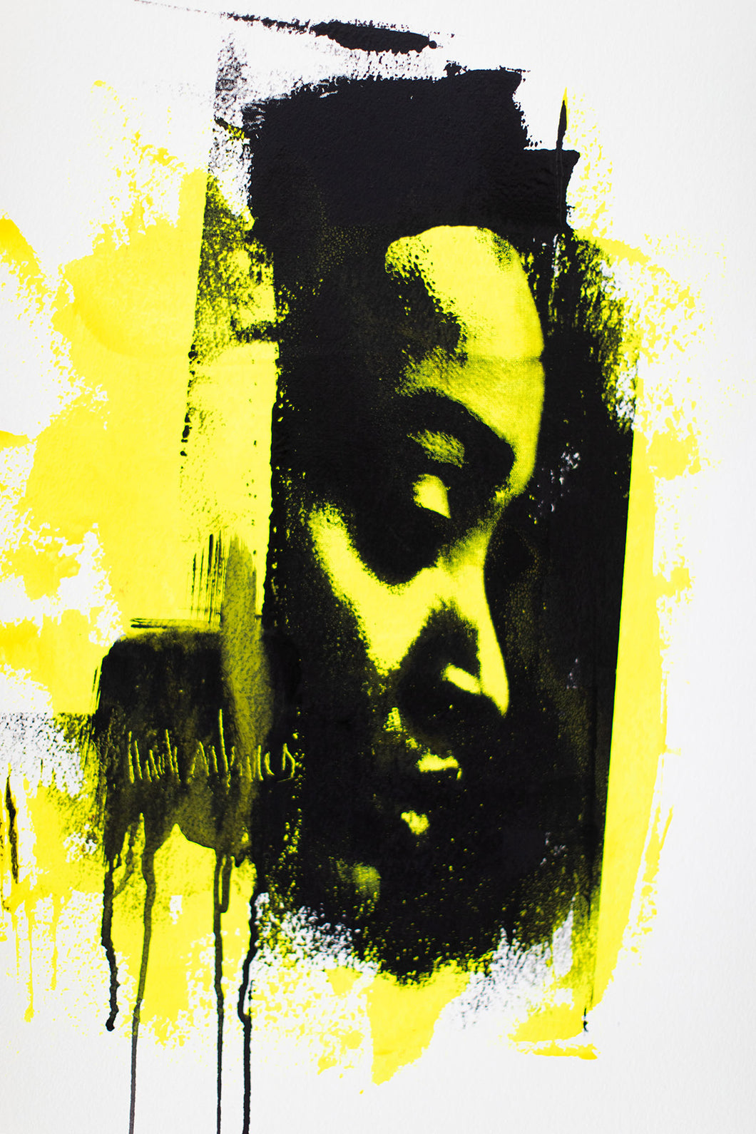 Outdoor Pop Art-Drip in Yellow Reprint
