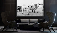 Load image into Gallery viewer, Texas Longhorn Wall Art-Striking Steers
